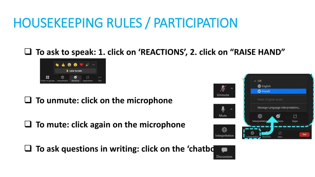 housekeeping rules participation housekeeping
