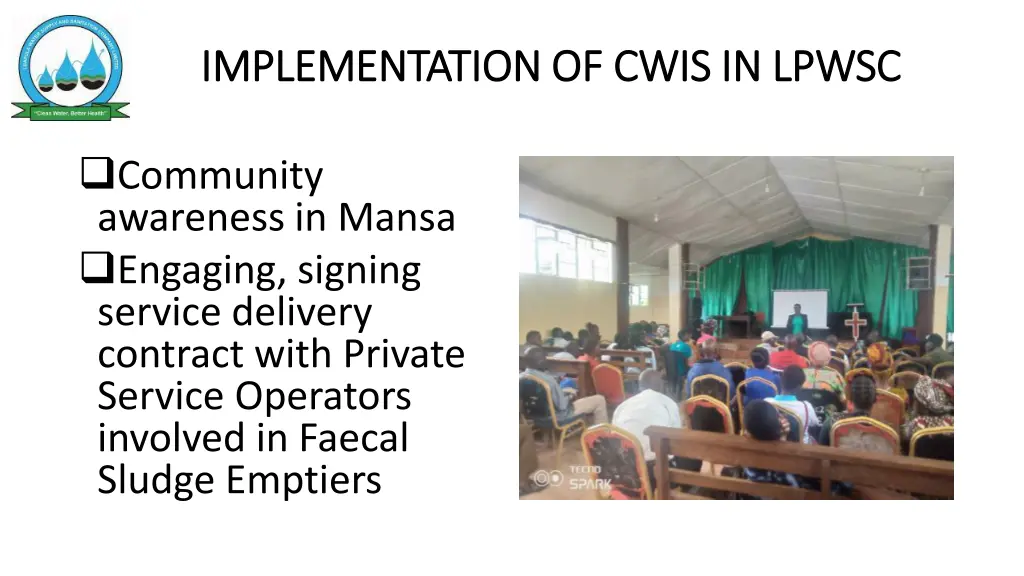 implementation of cwis in lpwsc implementation 1