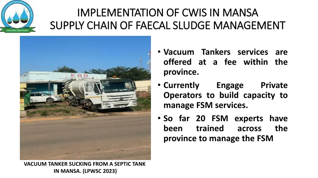 implementation of cwis in mansa implementation 1