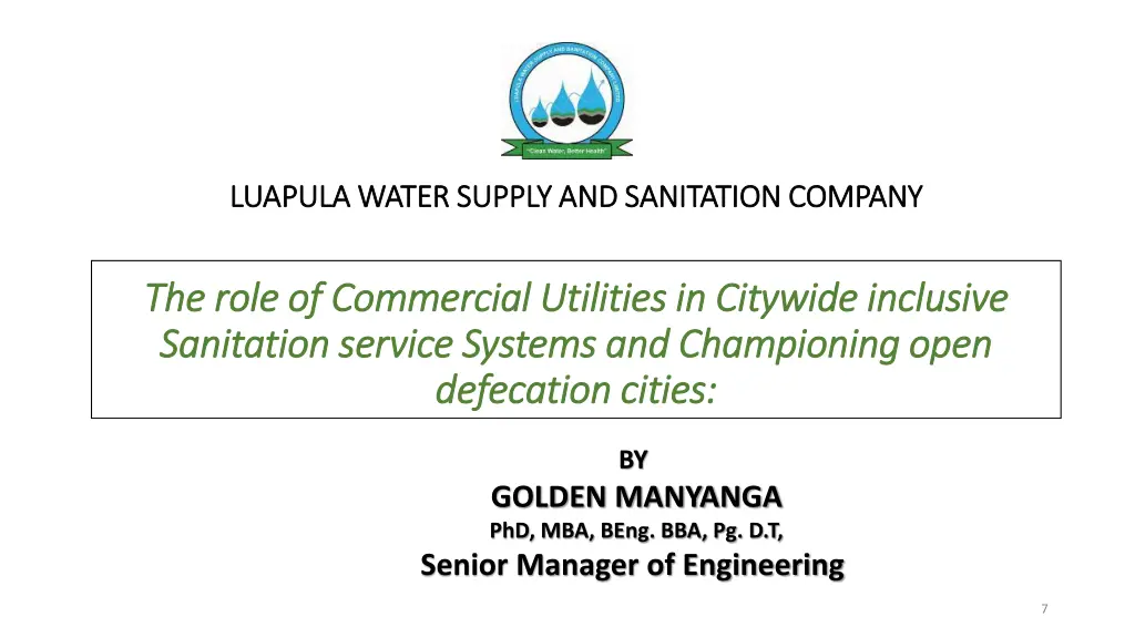 luapula water supply and sanitation company