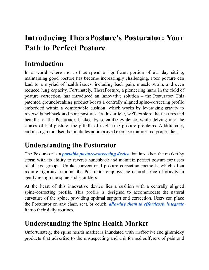 introducing theraposture s posturator your path