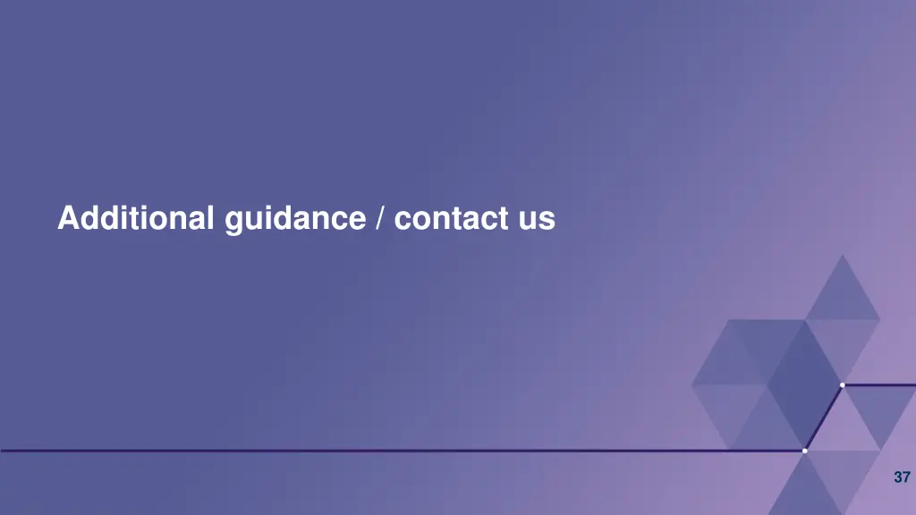 additional guidance contact us