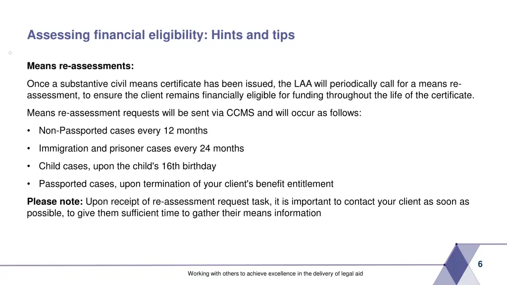 assessing financial eligibility hints and tips