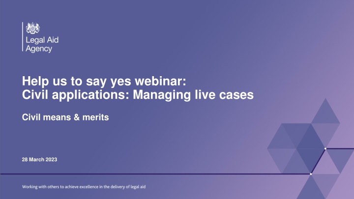 help us to say yes webinar civil applications