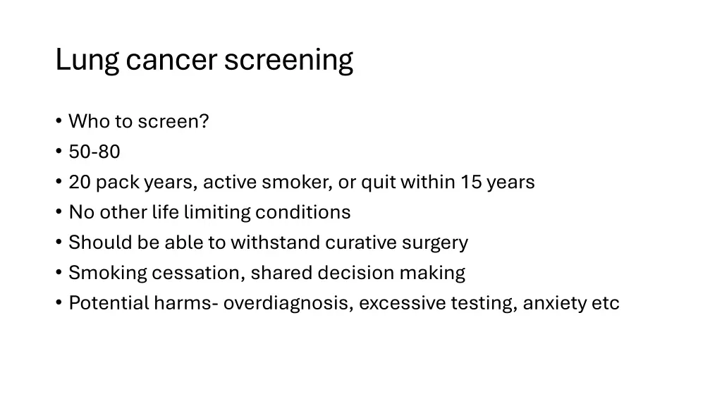 lung cancer screening 1