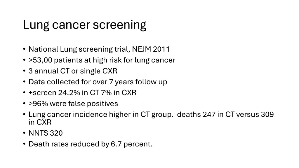 lung cancer screening