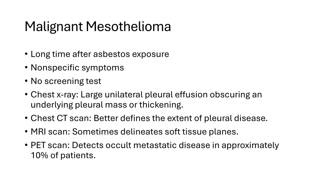 malignant mesothelioma