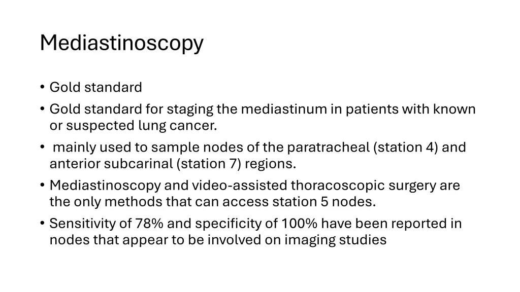 mediastinoscopy