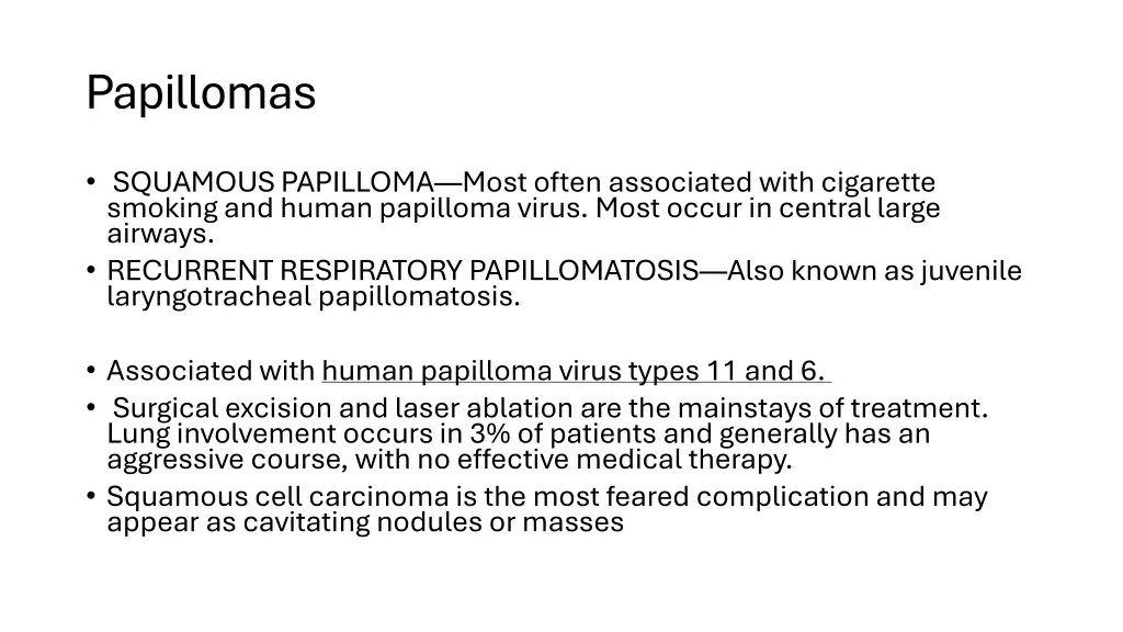 papillomas