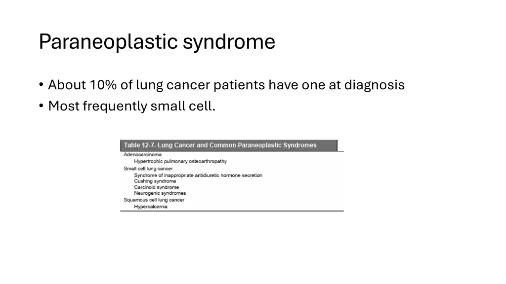 paraneoplastic syndrome