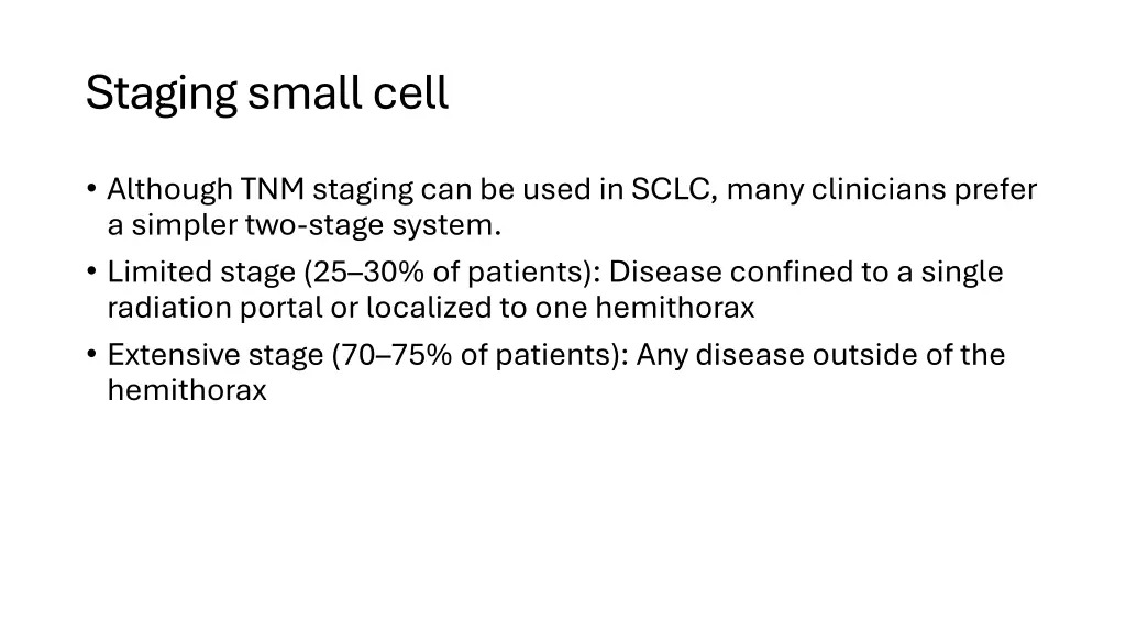 staging small cell