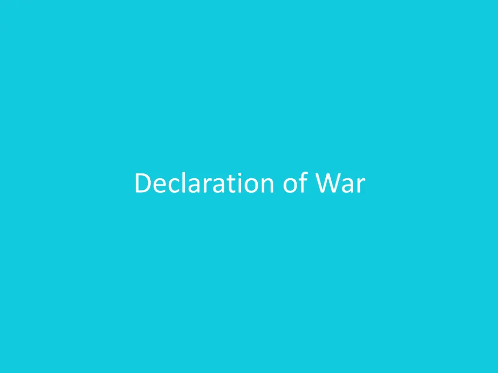 declaration of war
