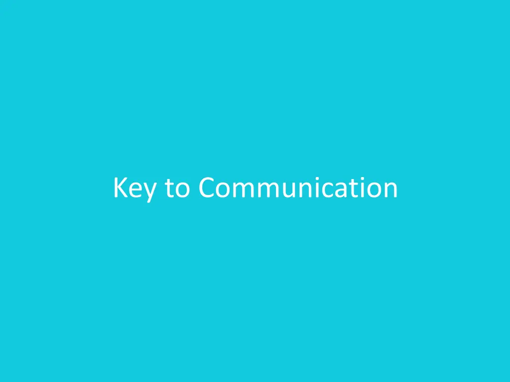 key to communication