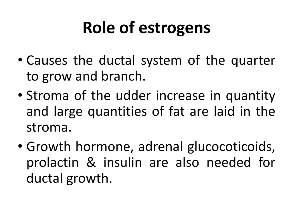 role of estrogens