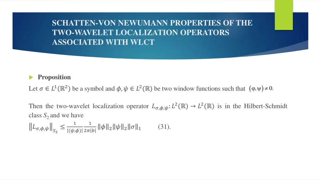 schatten von newumann properties 1