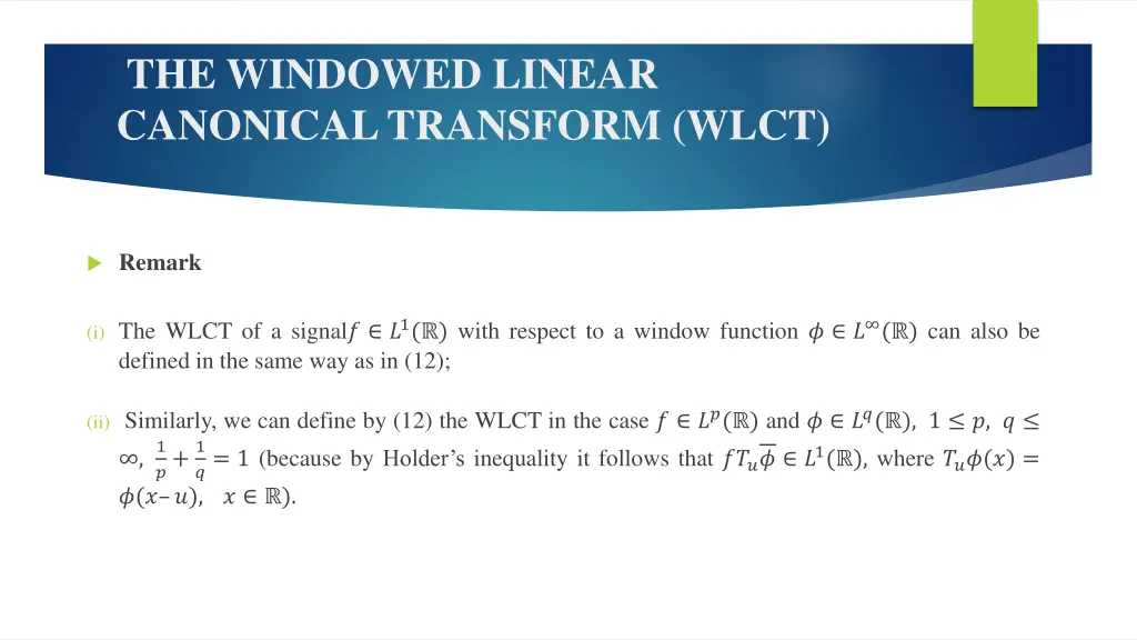 the windowed linear canonical transform wlct 2