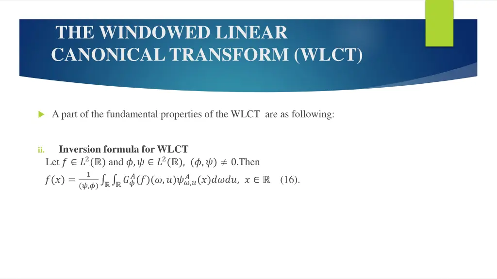 the windowed linear canonical transform wlct 4