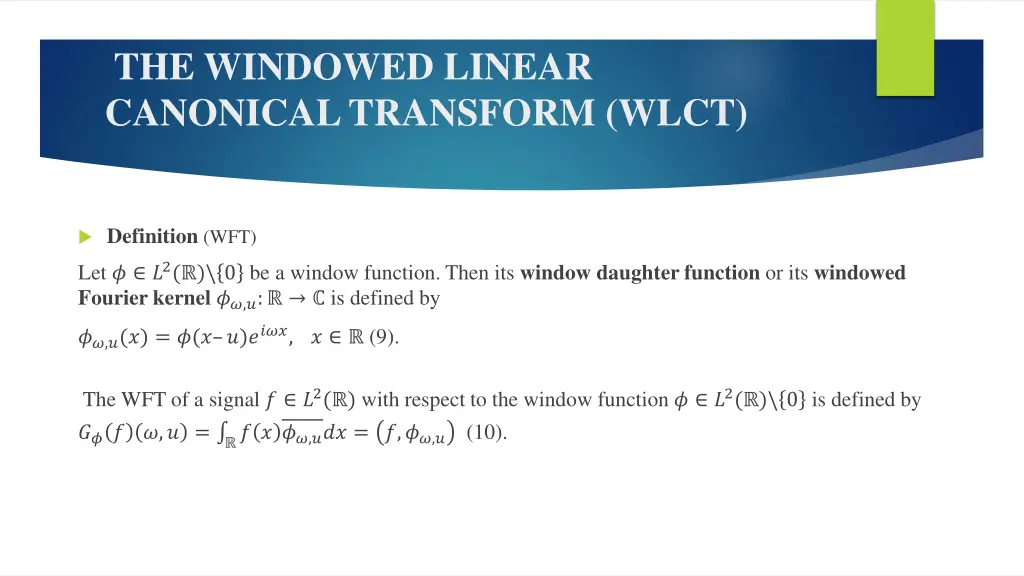 the windowed linear canonical transform wlct