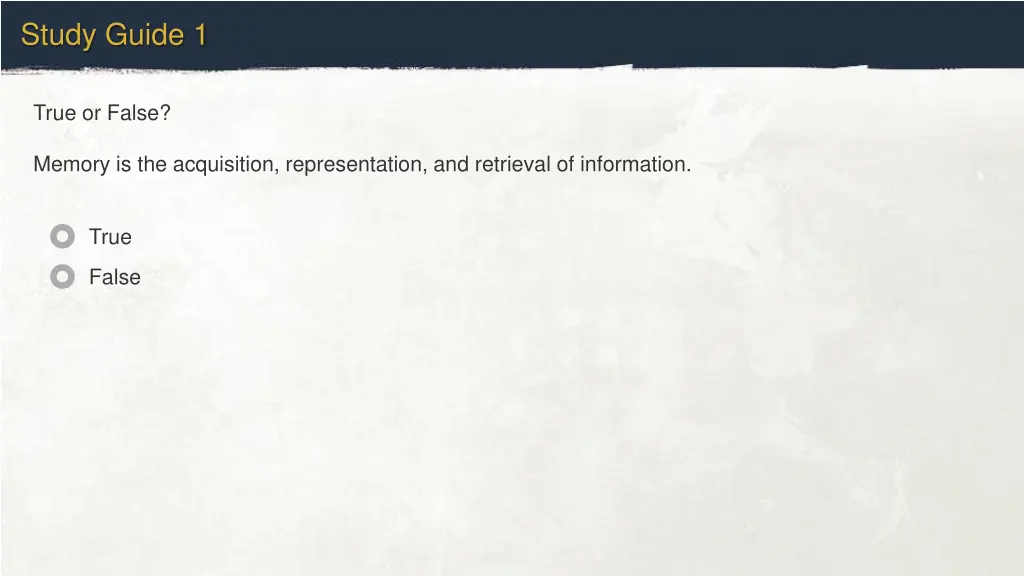 study guide 1