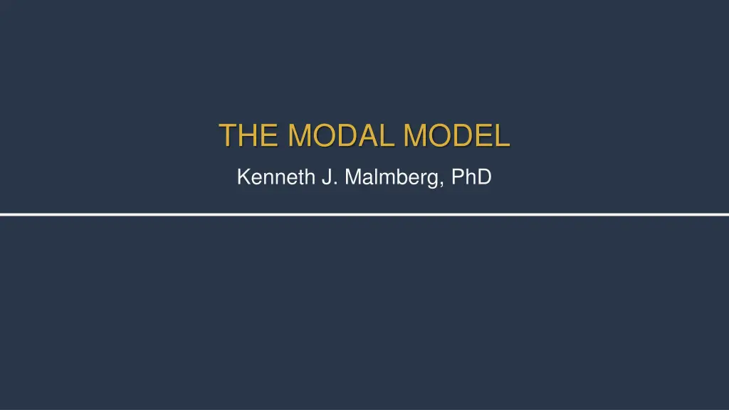 the modal model