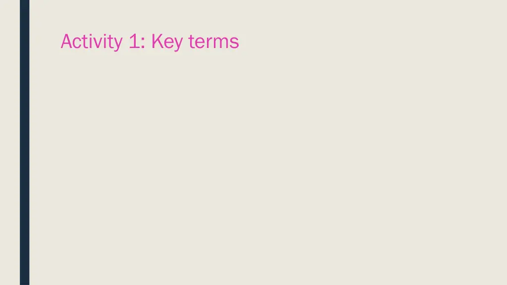 activity 1 key terms