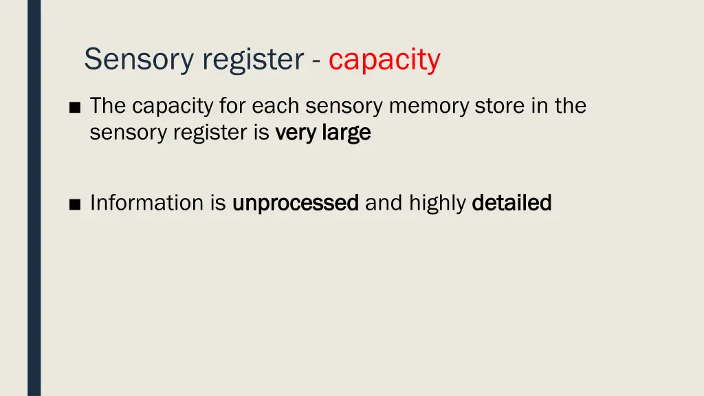sensory register capacity