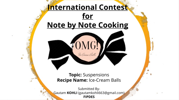 international contest for note by note cooking