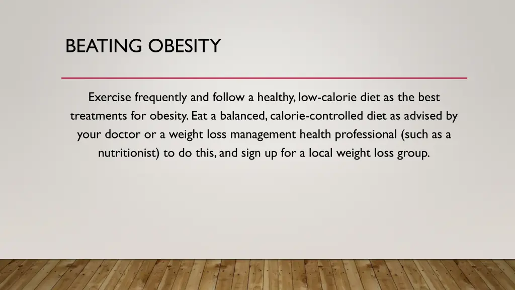beating obesity
