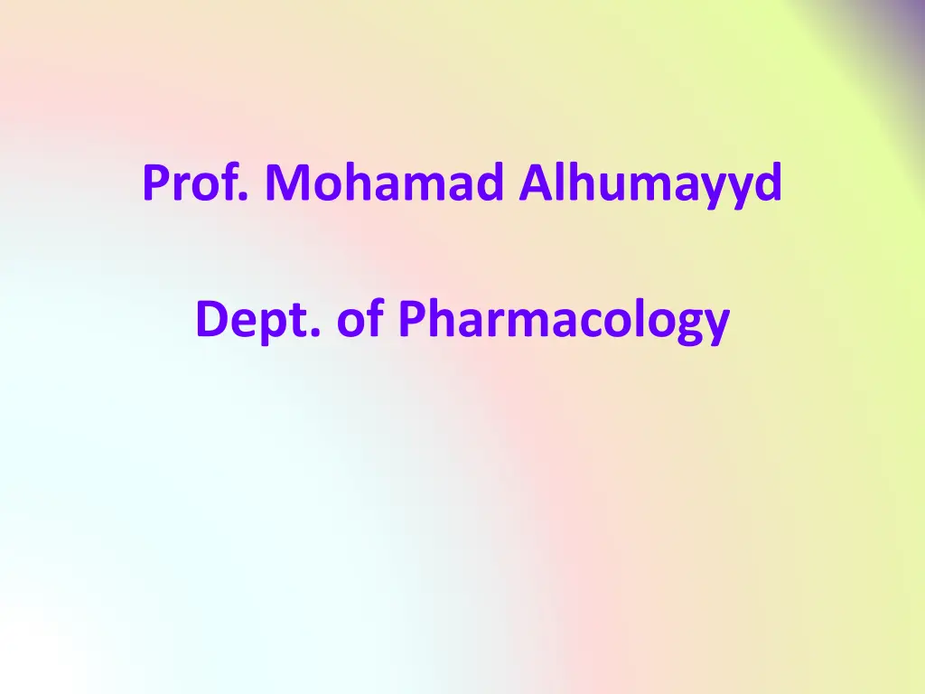 prof mohamad alhumayyd