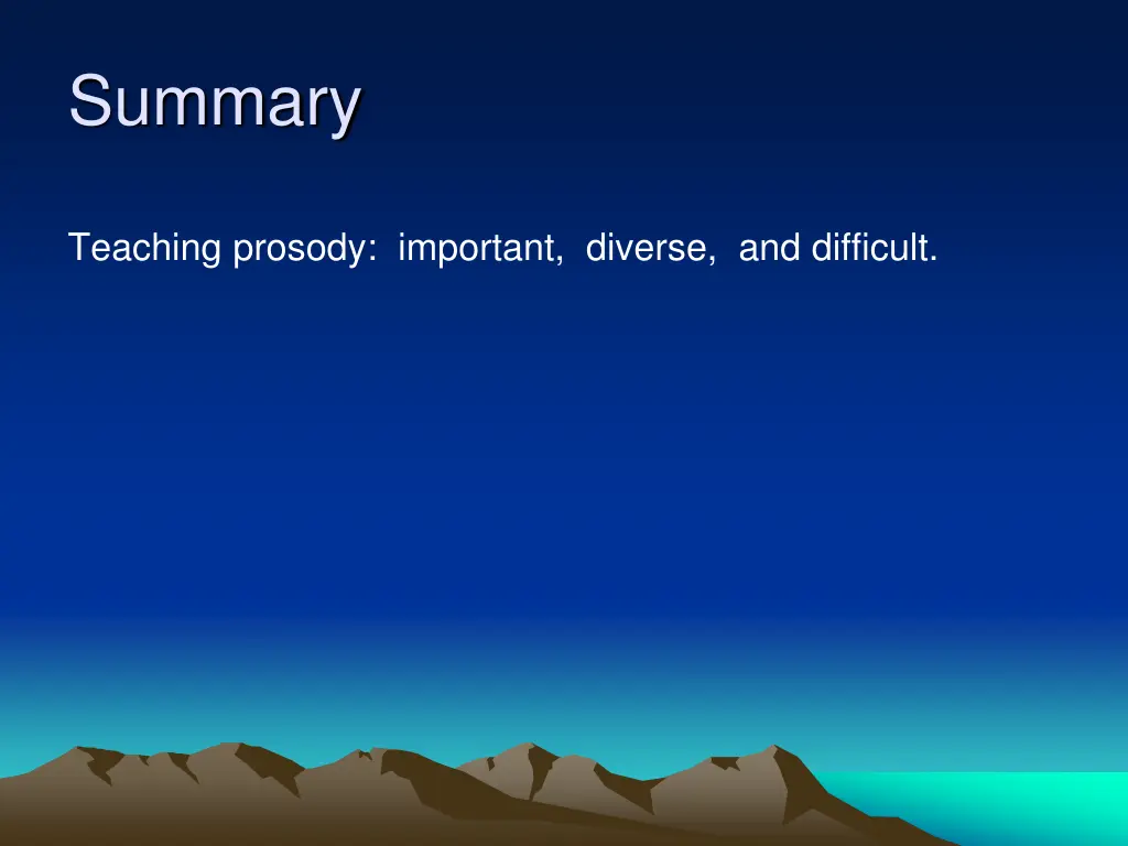 summary