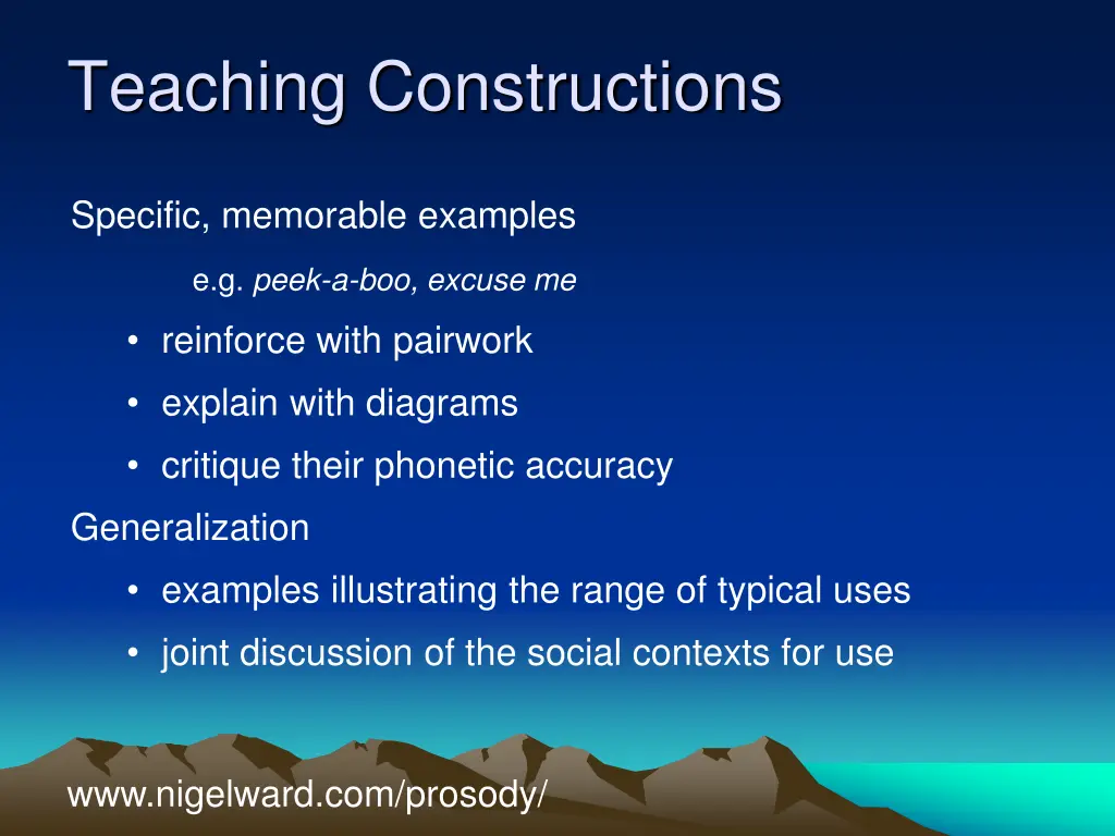 teaching constructions