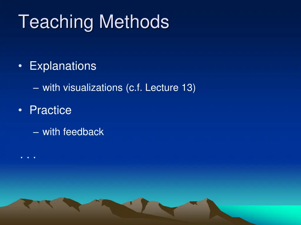 teaching methods