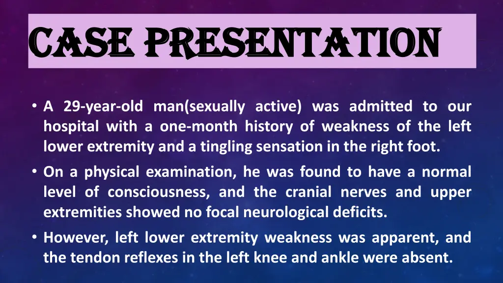 case case presentation presentation