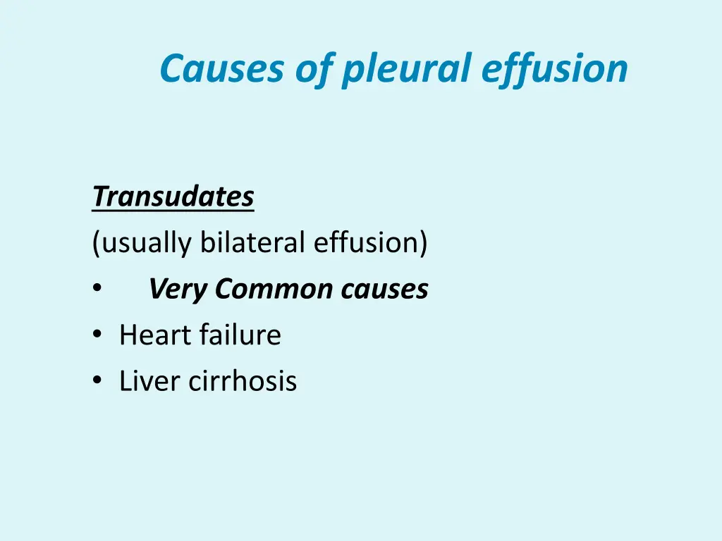 causes of pleural effusion