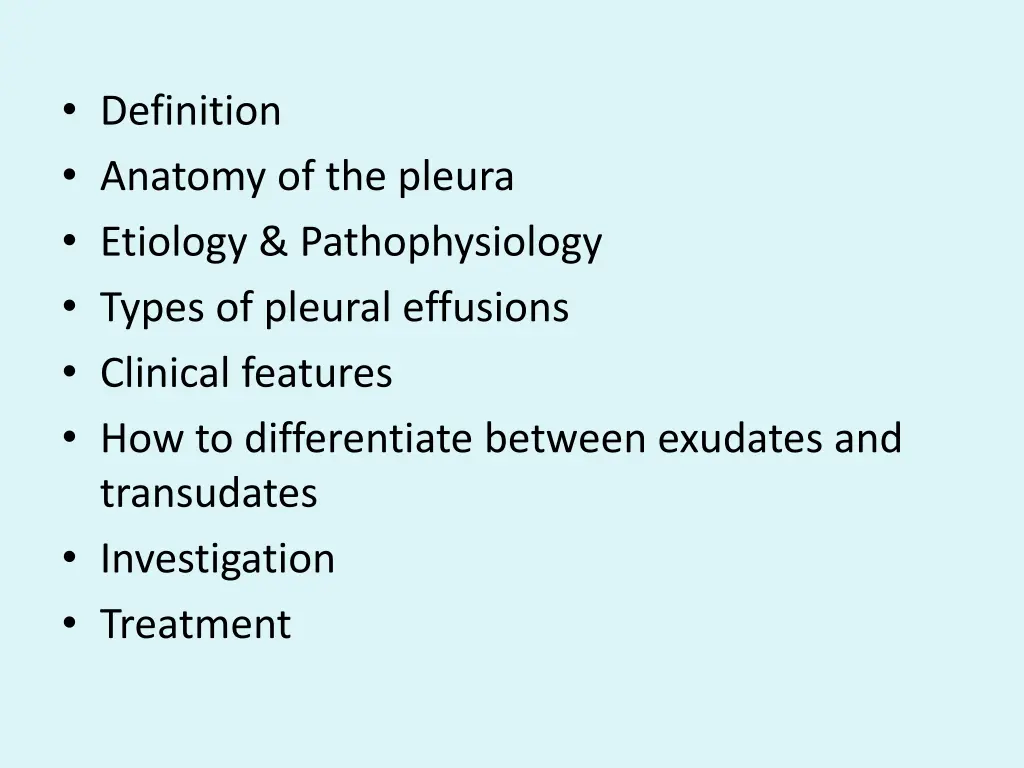 definition anatomy of the pleura etiology