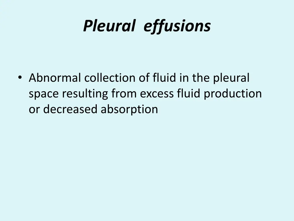 pleural effusions