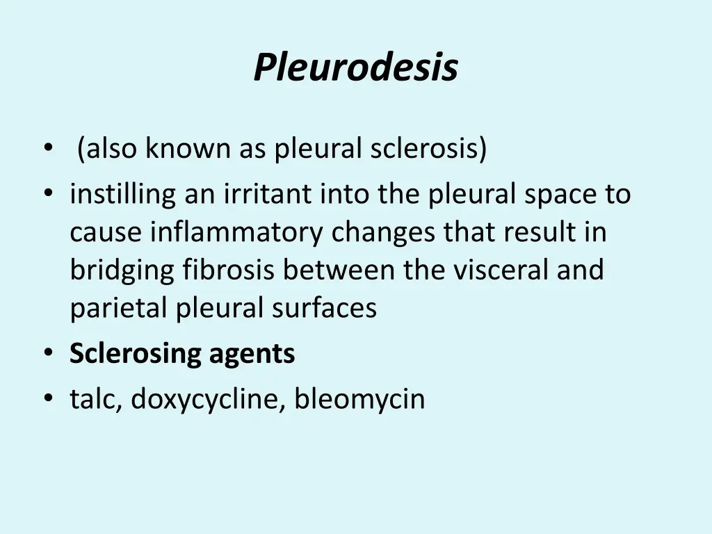 pleurodesis