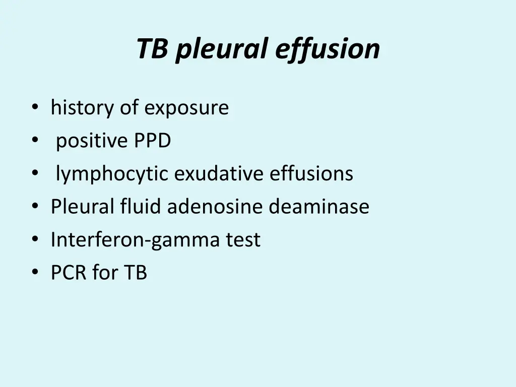 tb pleural effusion