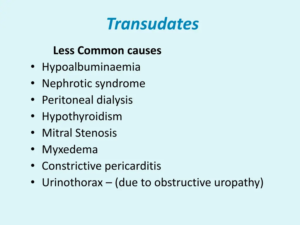 transudates