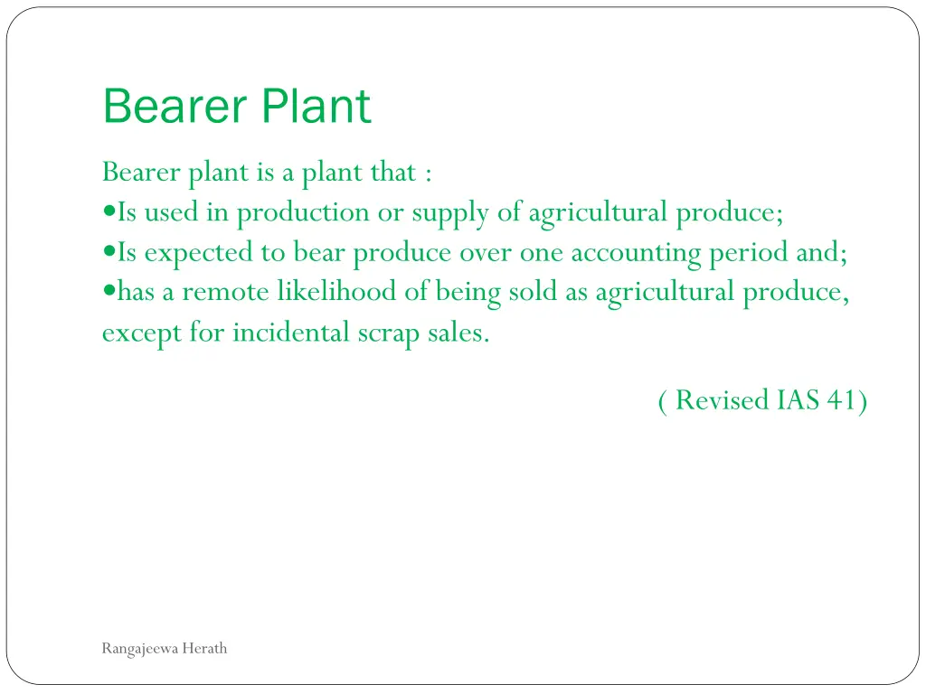 bearer plant