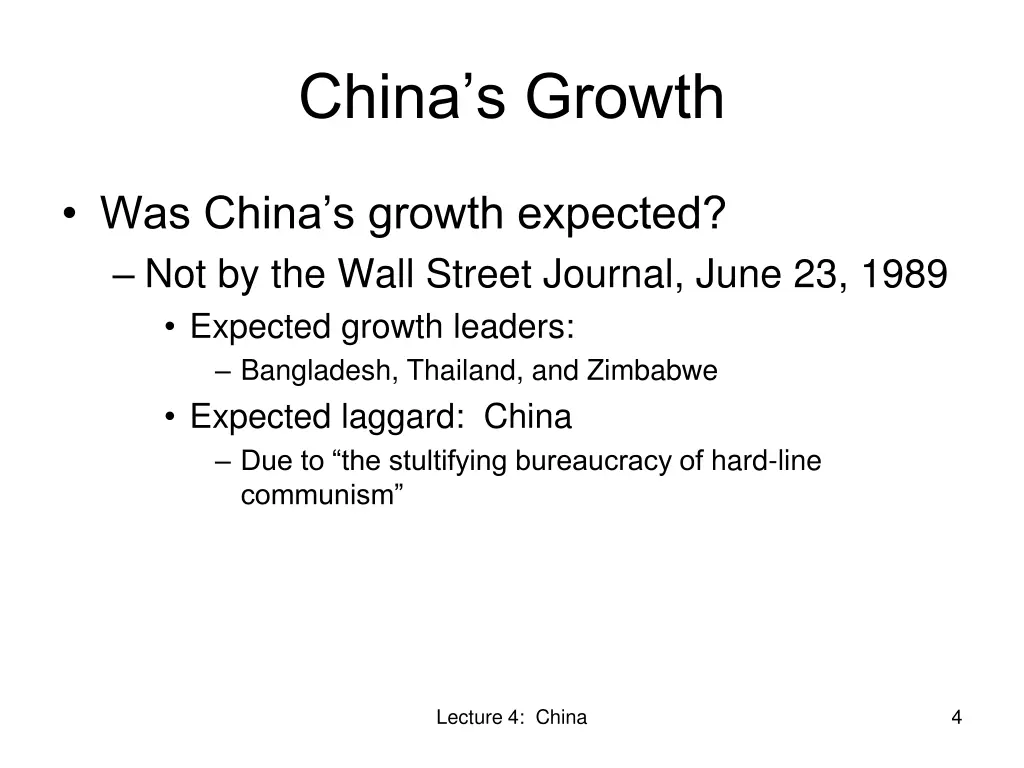 china s growth