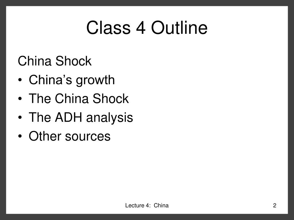 class 4 outline