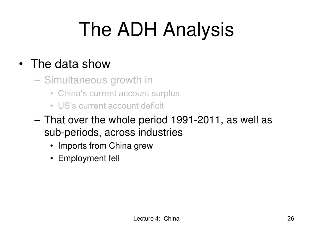 the adh analysis 1