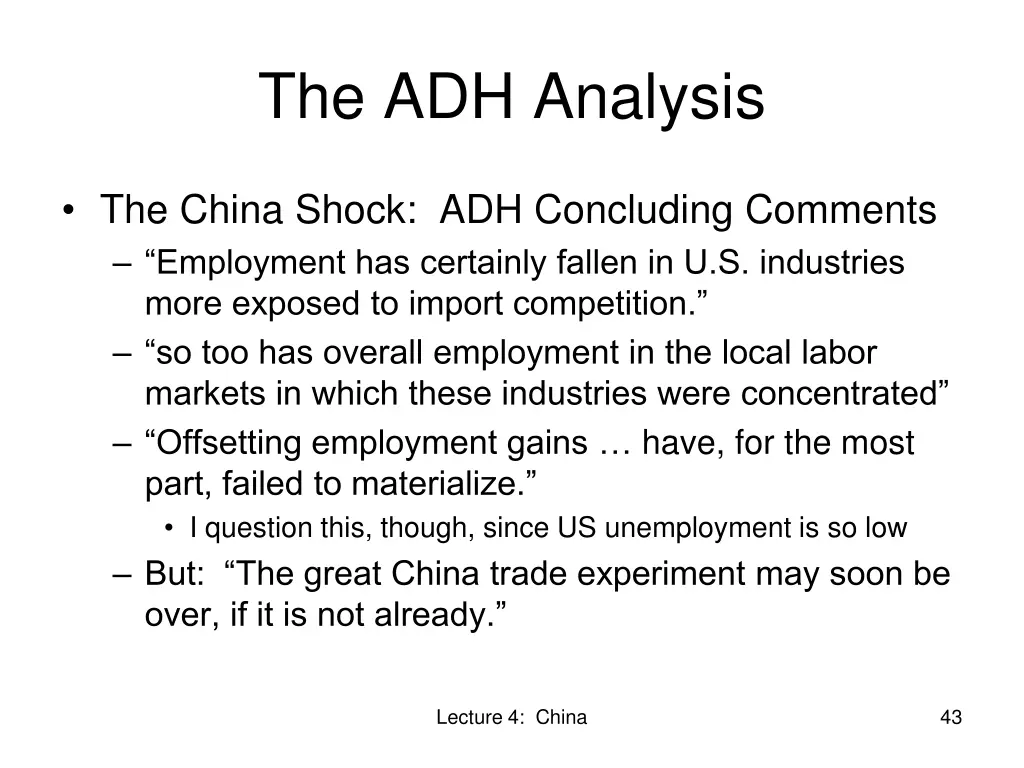 the adh analysis 10