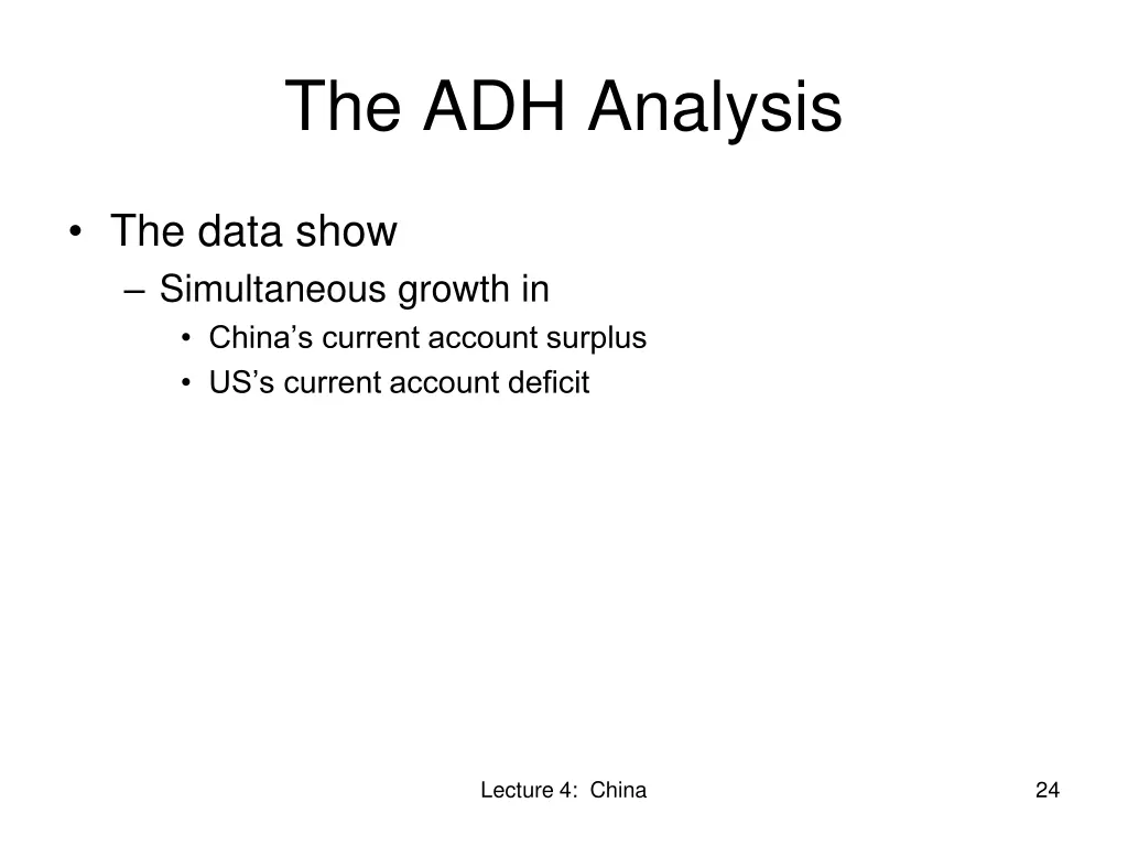 the adh analysis