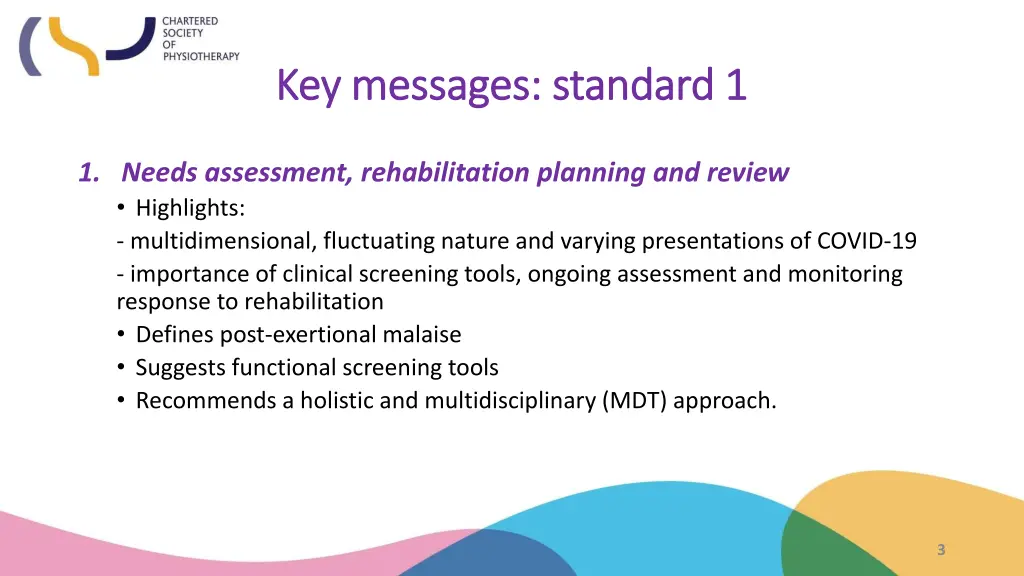 k key messages standard 1 ey messages standard 1