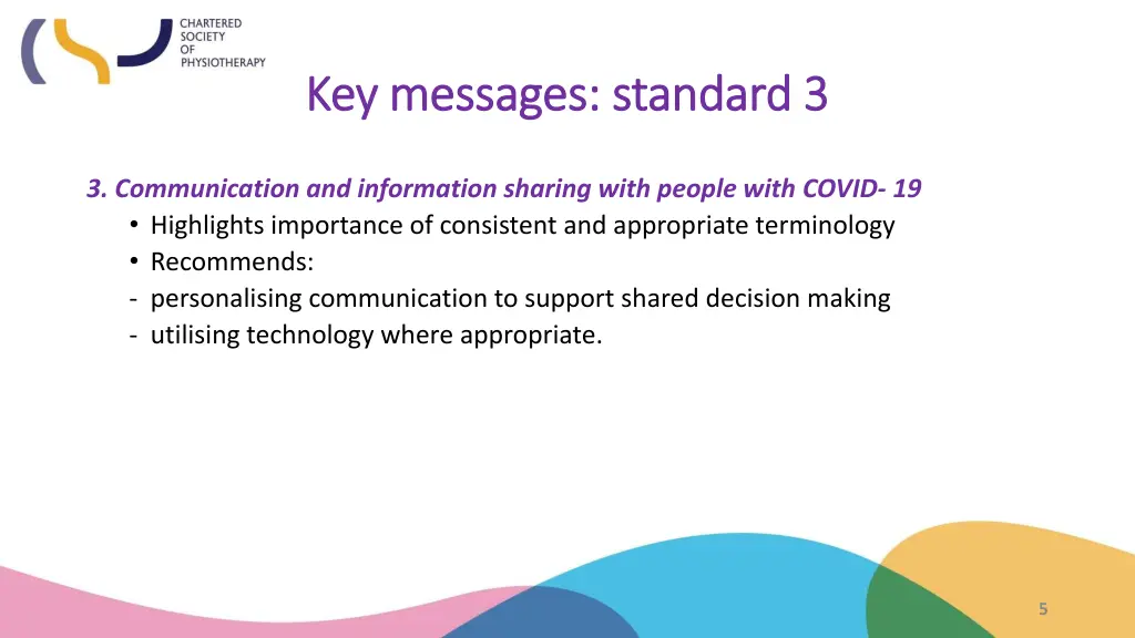 key messages standard key messages standard 3 3