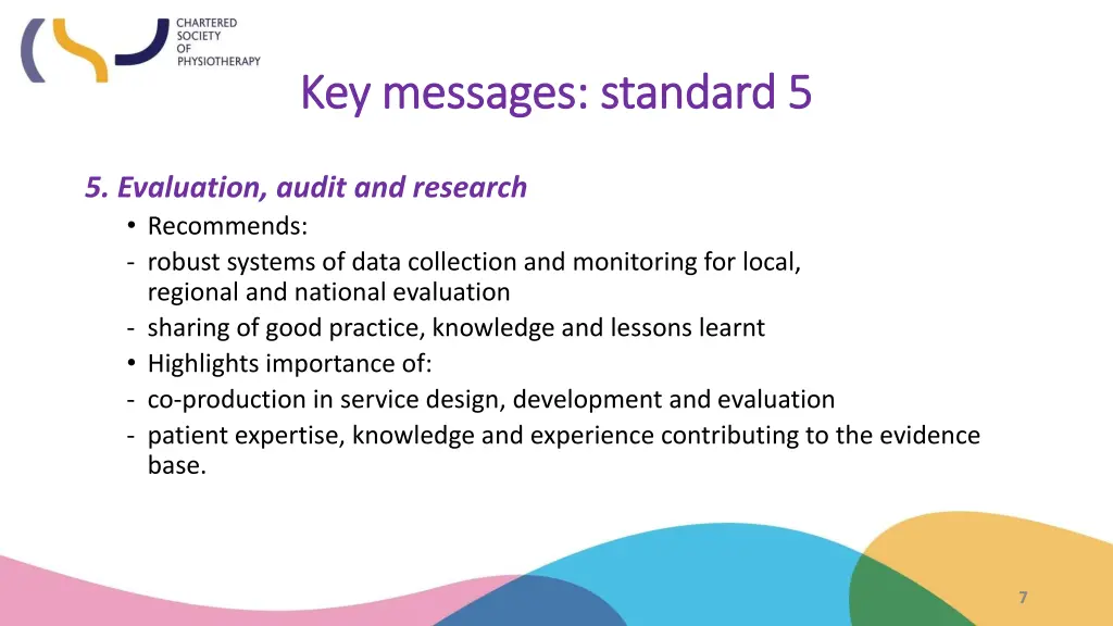 key messages standard key messages standard 5 5
