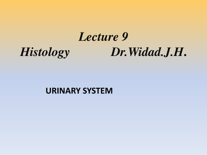 lecture 9 histology dr widad j h