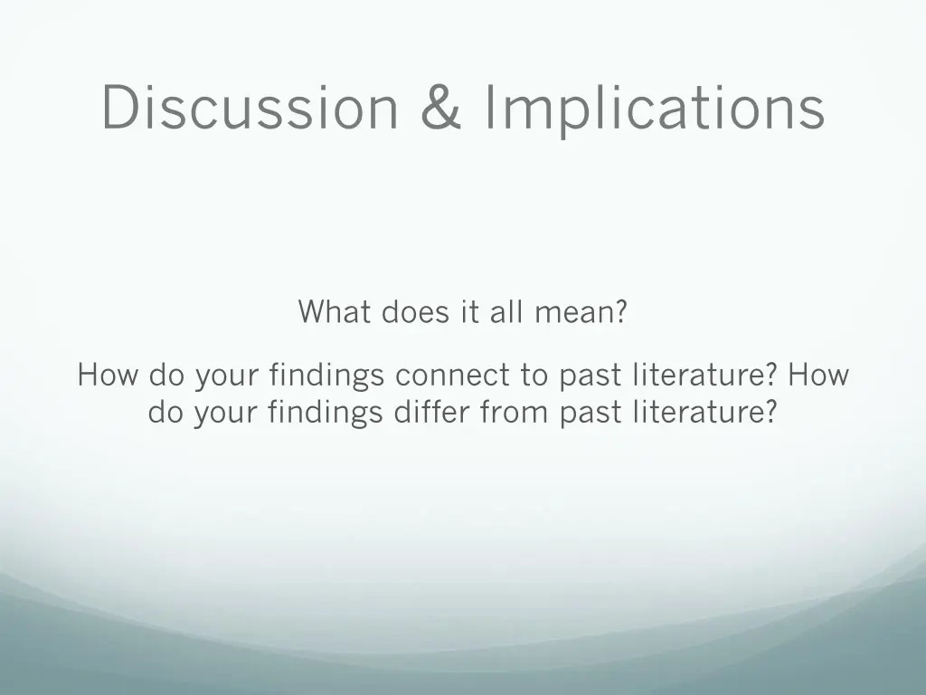 discussion implications